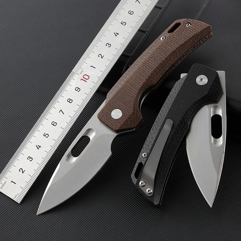 Outdoor Camping Portable K110 Steel Edc Mikara Handle Folding Knife Survival Hunting Pocket Knife Blank - product view 3