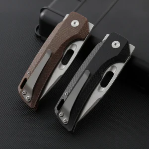 Outdoor Camping Portable K110 Steel Edc Mikara Handle Folding Knife Survival Hunting Pocket Knife Blank - product view 4