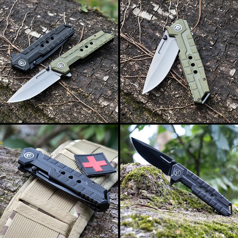 Custom Logo Ball Bearing Flipper Tanto D2 Steel Blade G10 Handle Folding Professional Folding Pocket Knife product view 4
