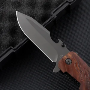 Newly Designed 3cr13 Steel Carved Flower Wood Handle Folding Knife for Outdoor Camping Hunting Pocket Knife Customizable OEM - product view 4