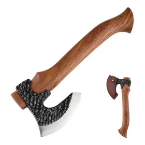 New Arrival Hand Forged Shipping Fast 3Cr13 Steel Blade Wooden Handle Axe, for Daily Outdoor Camping Hunting Use with Holster - product view 1