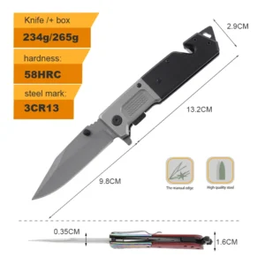 New Design Custom Folding Outdoor Pocket Knife With Black G10 Handle Camping Knife product view 2