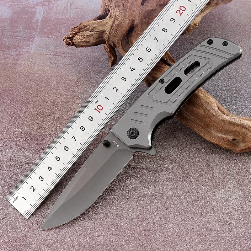 Hot Selling Customized Aluminum Handle EDC Camping Outdoor Folding Pocket Knife in Stock product view 3