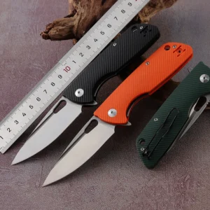 Light-weight CNC Grinding D2 Blade EDC Pocket Folding Knife Colored G10 Handle Outdoor Camping Survival Knife - product view 2