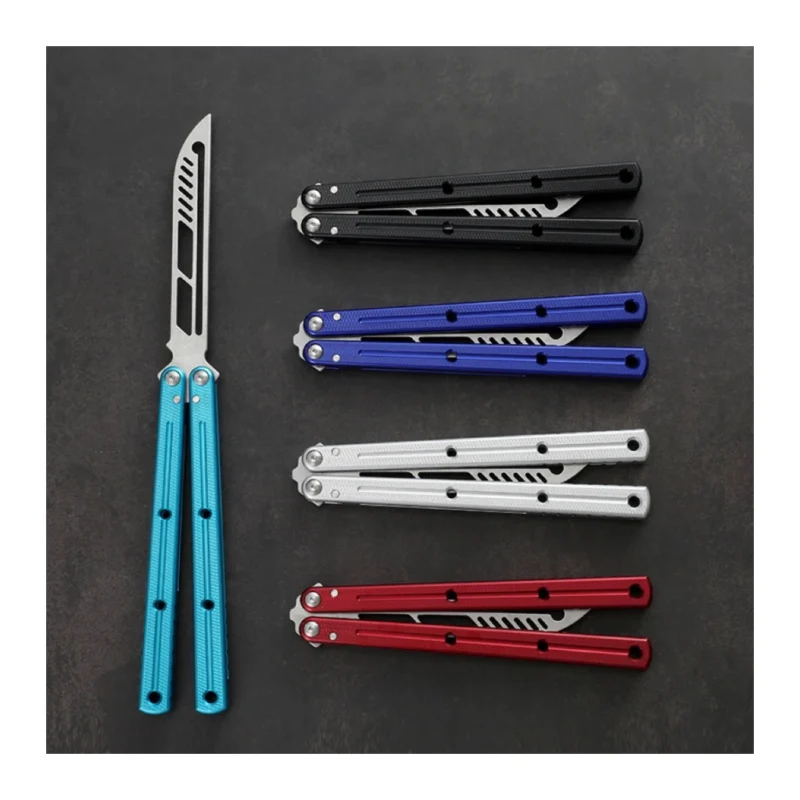 High End Titanium Alloy butterfly Training Tool Safe Portable Foldable Not Cutting Edge Beginner Training and Training Tool product view 1