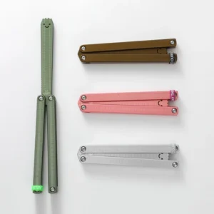 7050 Titanium Alloy Customized Practical Folding butterfly Outdoor Camping Training Knife Toy Gift