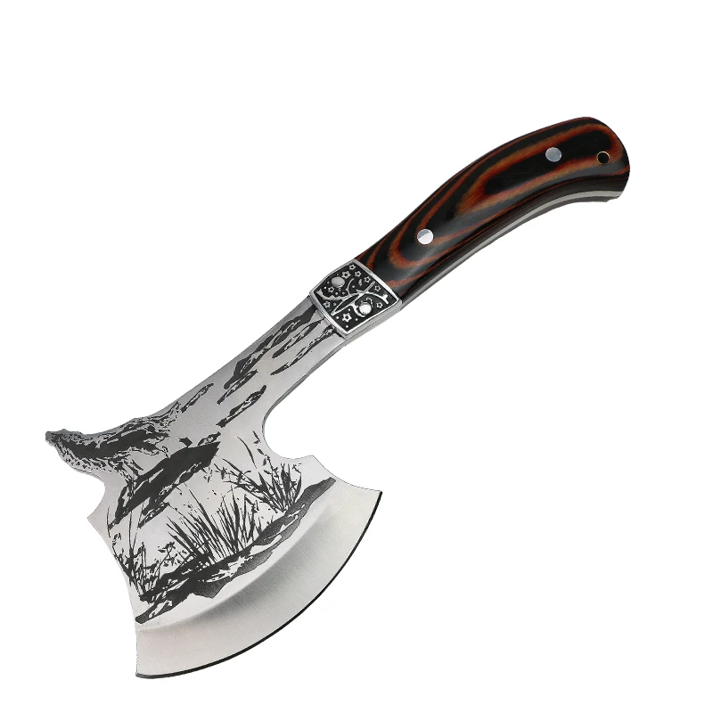 2026 Hot Selling Customized Wholesale Outdoor Multi Purpose Wooden Handle Open Mountain Axe Camping Axe product view 1