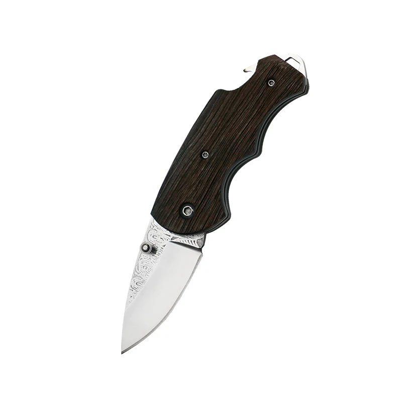 otf-1601106007622-1 Hot Selling Custom Wholesale Mini Wooden Handle Camping Knife EDC Outdoor Folding Pocket Knife product view 1