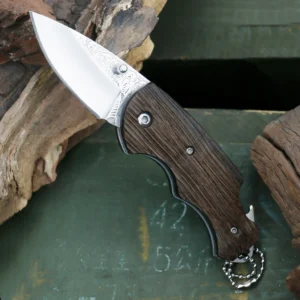 Hot Selling Custom Wholesale Mini Wooden Handle Camping Knife EDC Outdoor Folding Pocket Knife product view 4