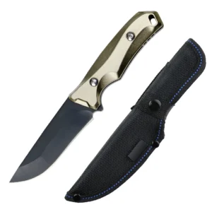 Customized Wholesale Aluminum Handle Outdoor Camping Fixed Blade Pocket Knife Defense Universal Multifunctional Knife