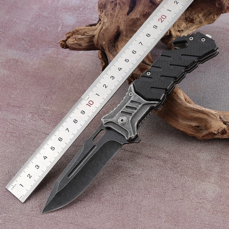 Hot Selling Wholesale 3Cr13 Steel Blade G10 Handle Folding Pocket Outdoor Survival Camping OEM Customizable Knife in Stock - product view 3