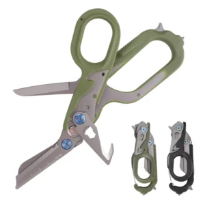 2026 New 10 in 1 Portable Multi Functional Folding Scissors Stainless Steel Trimming Outdoor Camping Survival Pocket Scissors - product view 1