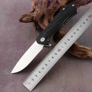 3.35in D2 Steel Blade Outdoor Pocket EDC Knife G10 Handle Camping Gift Folding Knife for product view 3