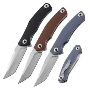 Colored G10 Handle Outdoor Folding Hunting Pocket Knife With CNC Grinding D2 Steel Blade for Camping Survival Used