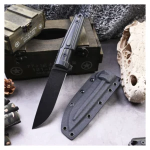 Wholesale Color G10 Handle 5cr15 Steel Blade Outdoor Pocket Fixed Blade Knife with Leather Sheath product view 1