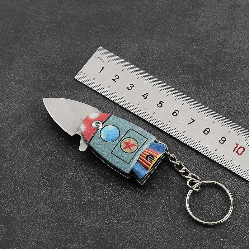 High Quality Mini Folding Pocket Knife with Damascus Blade Necklace Hanging Women Camping EDC Use Customizable product view 3