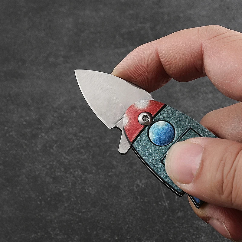 High Quality Mini Folding Pocket Knife with Damascus Blade Necklace Hanging Women Camping EDC Use Customizable product view 4