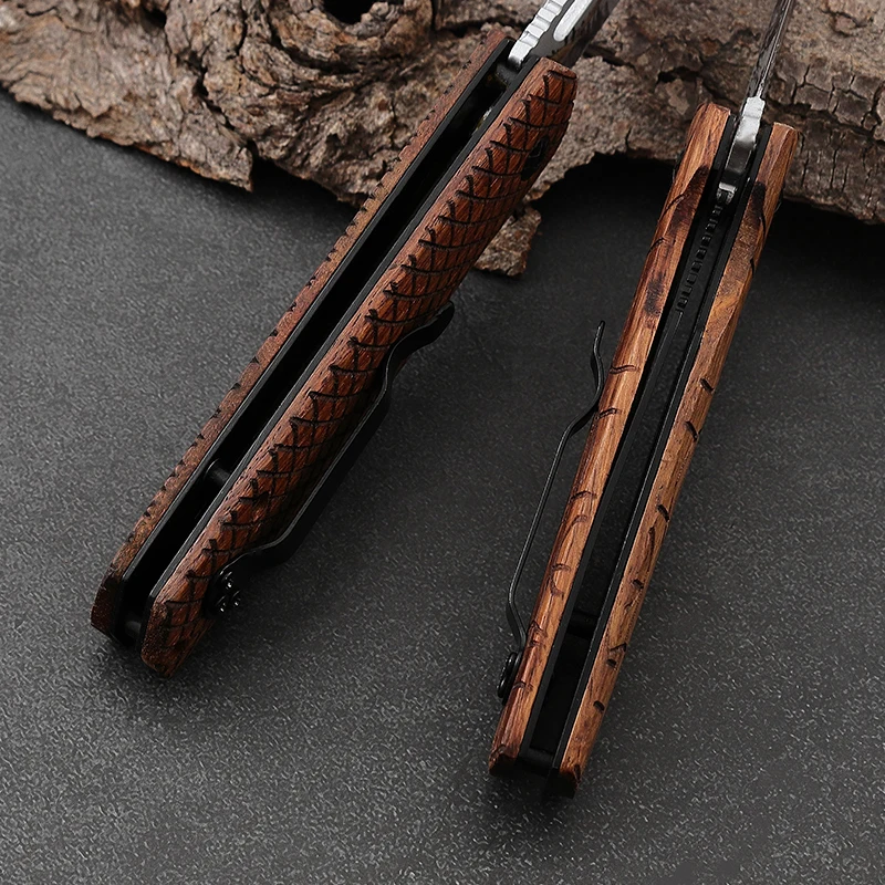 Wholesale Custom Design 3D Pattern Stainless Steel Blade Handle Folding Outdoor Cutting Tool Knife product view 3