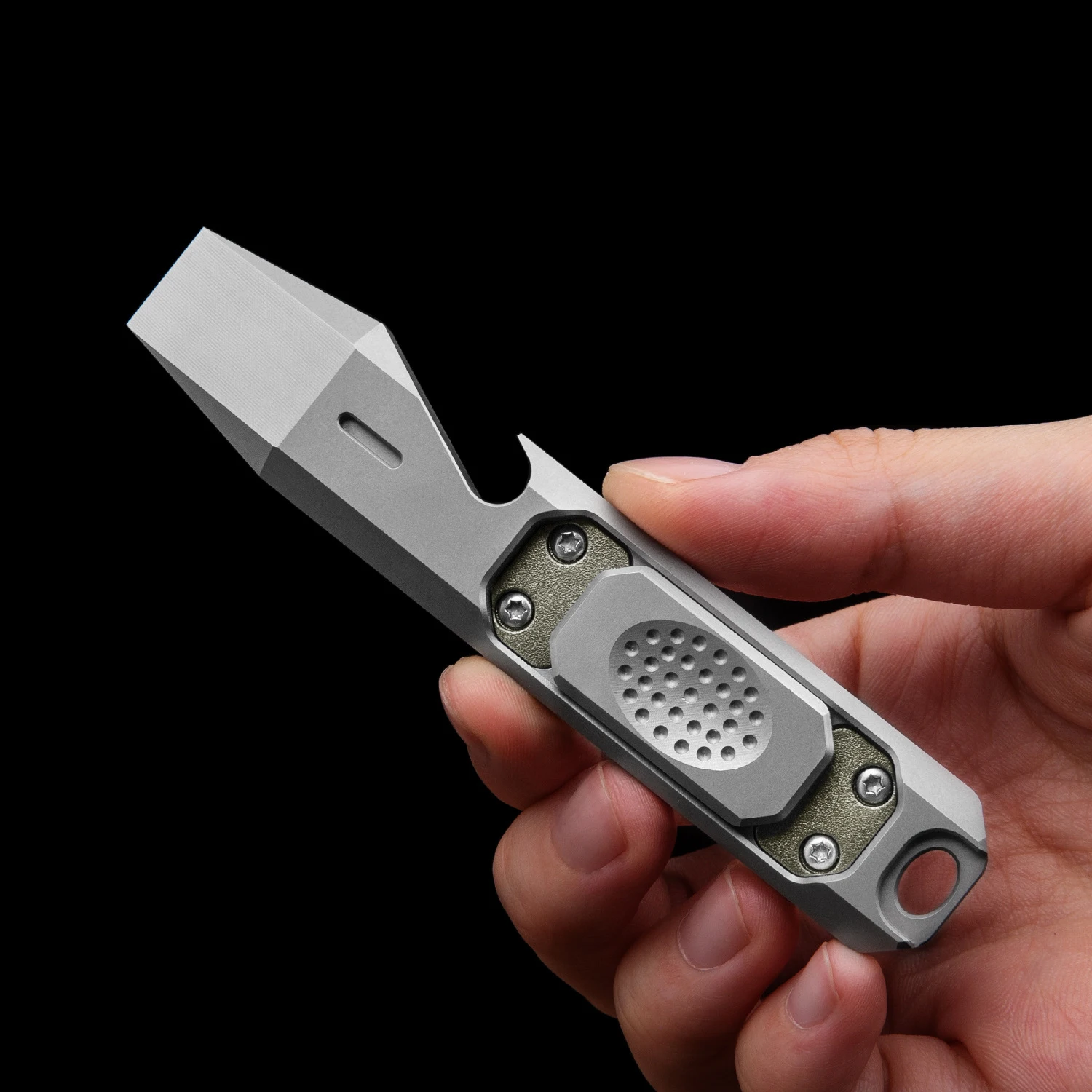 Multi Functional Titanium Alloy Pry bar Screwdriver Mecha Push Card Fingertip Decompression Bottle Opener Metal EDC Toy Tool - product view 3