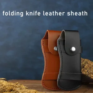 Customized Cheap Prices Black Brown PU Leather Pocket Outdoor Knife Storage Sheath Bag Case for Factory Wholesale - product view 2