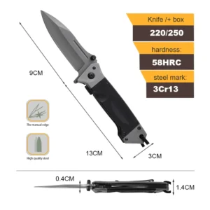 Titanium Plating Lightweight Pocket Knife for Outdoor Camping Foldable Steel Lama Customizable product view 2