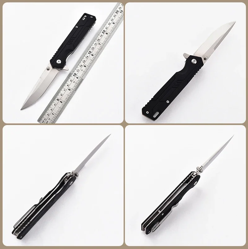 Premium D2 Steel EDC Outdoor Folding Knife Pocket Blade G10 Handle Laser Engraved product view 2