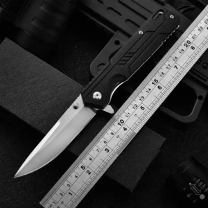 Premium D2 Steel EDC Outdoor Folding Knife Pocket Blade G10 Handle Laser Engraved product view 3