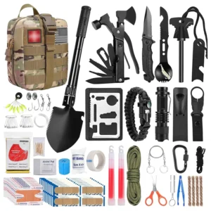 Outdoor Gear Bag with Emergency Kit Tourniquet Bandage for Climbing Touring Camping