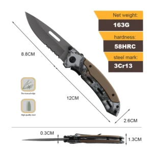 Camping Outdoor Customizable Portable Outdoor Camping Stainless Steel G10 Knife Industrial Utility Knife product view 3