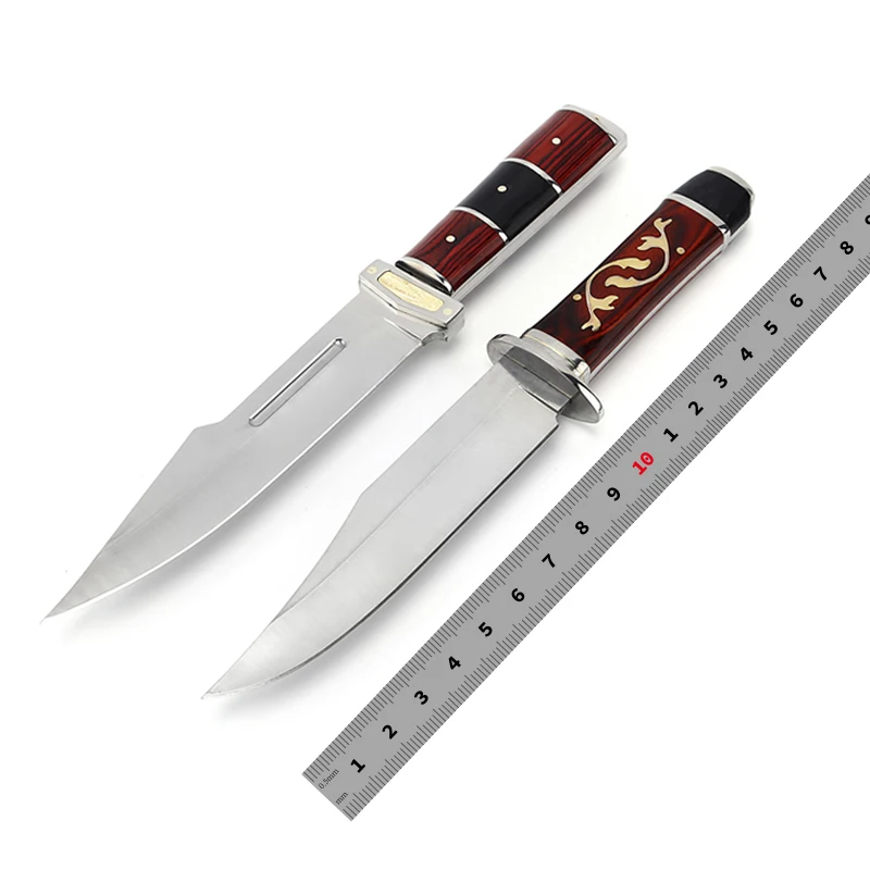 Customizable Support Industrial Use Stainless Steel Fixed Knife Wood Handle Portable Picnic Utility Knife product view 2