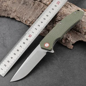 Customized D2 Steel Blade EDC Folding Knife With Black Micarta G10 Handle for Outdoor Camping Hiking DIY Industrial Use product view 3