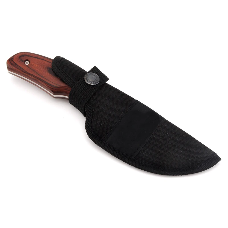 3Cr13 Stainless Steel Blade Knife Wood Handle Full Tang Fixed Blade Outdoor Camping Use Nylon for Sale product view 4
