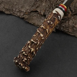 New Style Tang Knife Stainless Steel Fixed Blade Pocket Knife ABS Ox Bone Wood EDC Hunting Wholesale OEM - product view 4