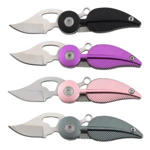 Custom Mini Stainless Steel Pocket Knife for Women Folding for Camping Outdoor Activities with Color Handle product view 2