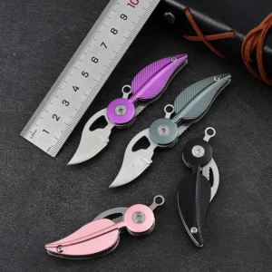 Custom Mini Stainless Steel Pocket Knife for Women Folding for Camping Outdoor Activities with Color Handle product view 4
