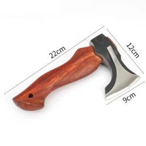 Professional Customized Stainless Steel Axe High Quality Fixed Blade Hatchet with Solid Wooden Handle and Hand Made Leather Bag - product view 4
