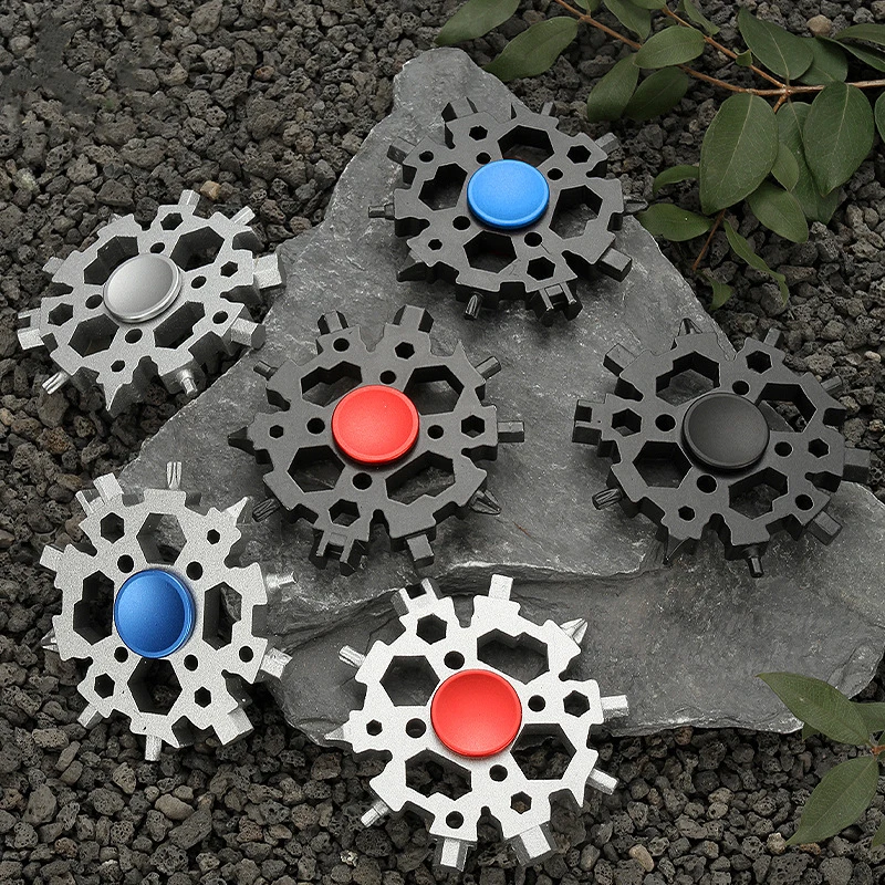 Snowflake Mixing Tool 23 in 1 Allen Wrench Screwdriver Portable Pocket Snow Tool Card OEM Customizable - product view 2