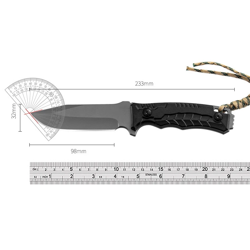 Concealable Hunting Camping Knife Strong Edge Steel Blade Dual Carry Molded Sheath Stainless Material OEM Customizable - product view 2