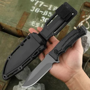 Concealable Hunting Camping Knife Strong Edge Steel Blade Dual Carry Molded Sheath Stainless Material OEM Customizable - product view 3