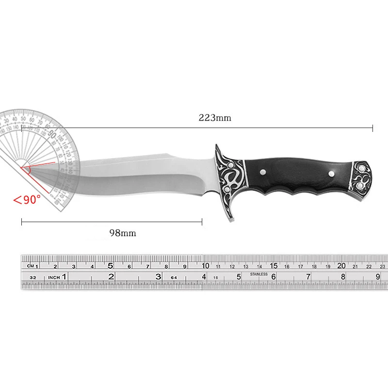 Outdoor Survival Hunting Knives DIY Grade Pocket Knife 9Cr18Mov Steel Blade Customizable OEM Support Wood Camping - product view 2