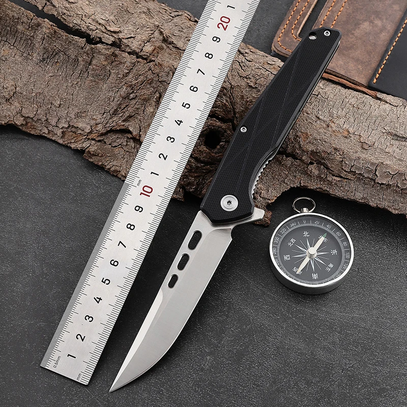 Outdoor Portable D2 Steel G10 Handle Cutting Tool Fishing Camping Hunting Folding Blade Knife with Clip OEM - product view 2