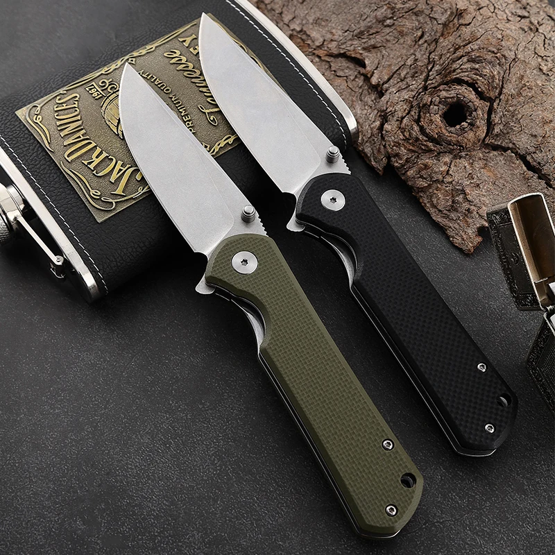 otf-1601361687556-2 Custom Pocket Knife High Quality G10 Handle D2 Steel Blade Outdoor DIY Industrial Use Laser product view 2