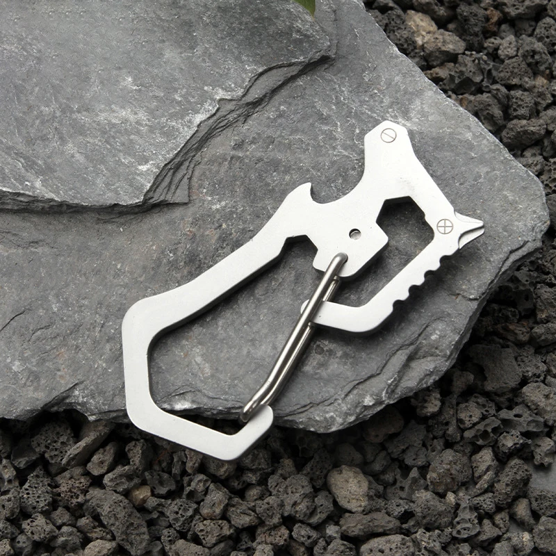 6 in 1 Outdoor EDC Multi-Tool Card Multitools Pocket Tool Keychain Accessories for Off-Roading Camping Survivalist and Emergency - product view 4