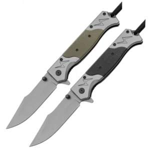 Folding Titanium Coated Pocket Outdoor Camping G10 Knives Rescue