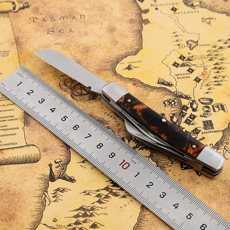 4 Blade Pocket Knife Traditional Mirror Dual-Use 3cr13 Outdoor Camping Industrial Cutting Available product view 3