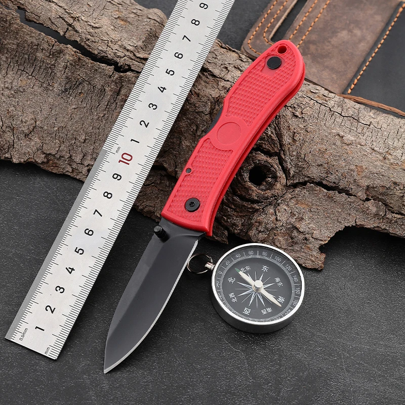 Factory Red Nylon Fiber Handle Pocket Knife 3cr13 Lacking Back Camping Folding Knife Outdoor Light Weight CNC Blade product view 4