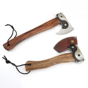 Solid Wood Handle 65 Manganese Steel Axe Head Composite Axe with Sheath for Outdoor Survival Camping Cutting - product view 2