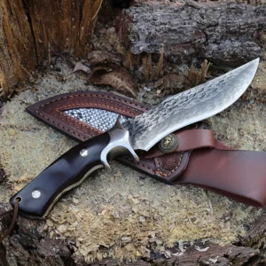 High Hardness Damascus Steel VG10 Portable Outdoor Straight Knife for EDC Camping Fishing Wooden Handle product view 2