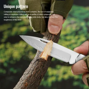Factory Price Rose Ebony Wood Handle Pocket Knife Cutlery Knife Barbecue Outdoor Camping Folding Knife Copper Animal product view 3