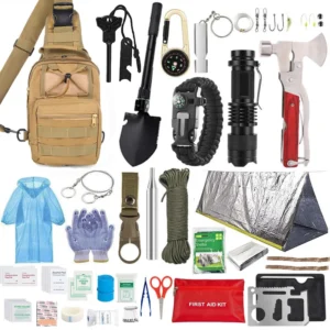 Wholesale Outdoor Camping Kits Green Lining Backpack Water Resistant Material Thickness Zipper Climbing product view 2